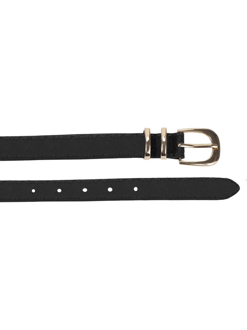 Cintura con fibbia dorata donna isotoner Nero - Kiabi