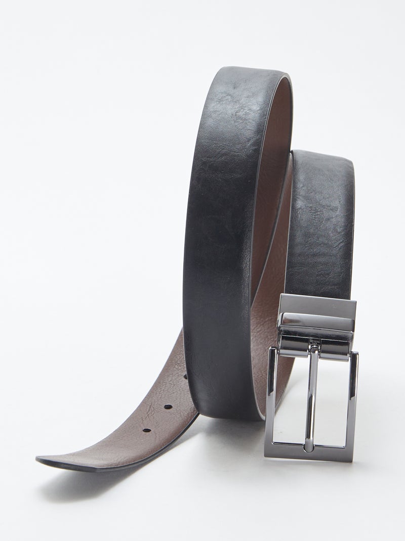Cintura con fibbia double face NERO - Kiabi