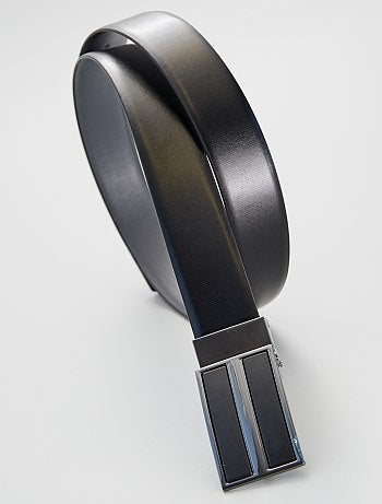 HUGO - Mocassini penny in similpelle con cinturino con fibbia - Nero