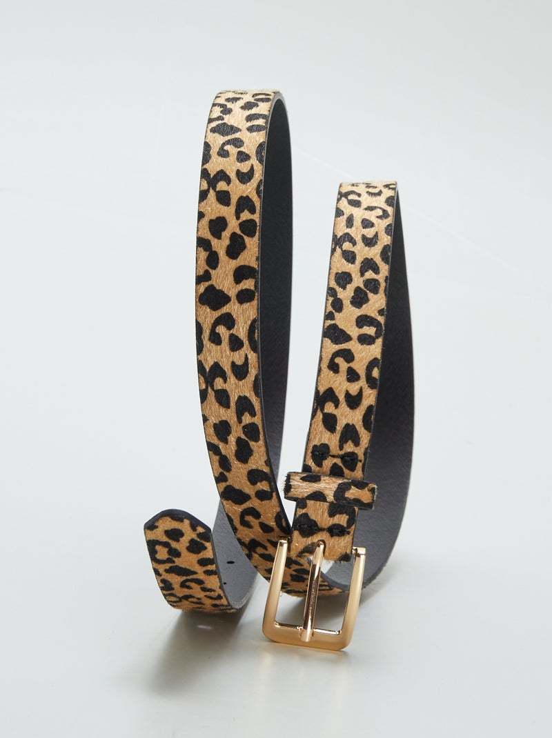 Cintura con stampa leopardata MARRONE - Kiabi