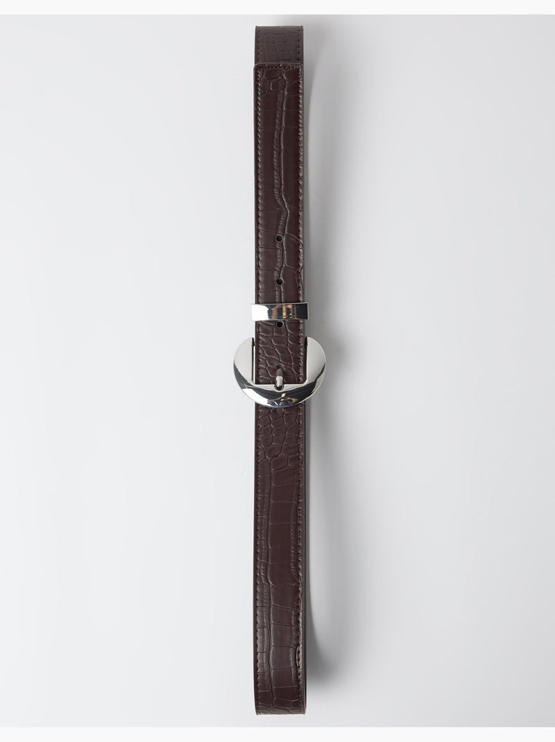 Cintura effetto coccodrillo, mo fashion Marrone - Kiabi
