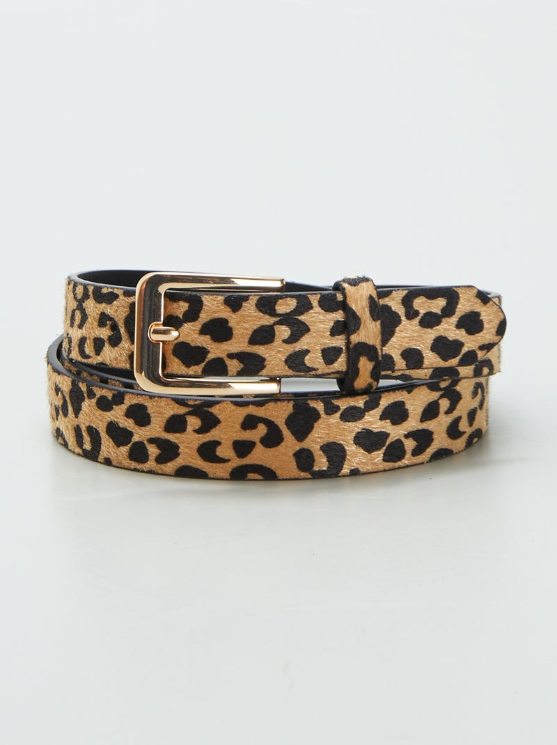 Cintura fantasia leopardata MARRONE - Kiabi