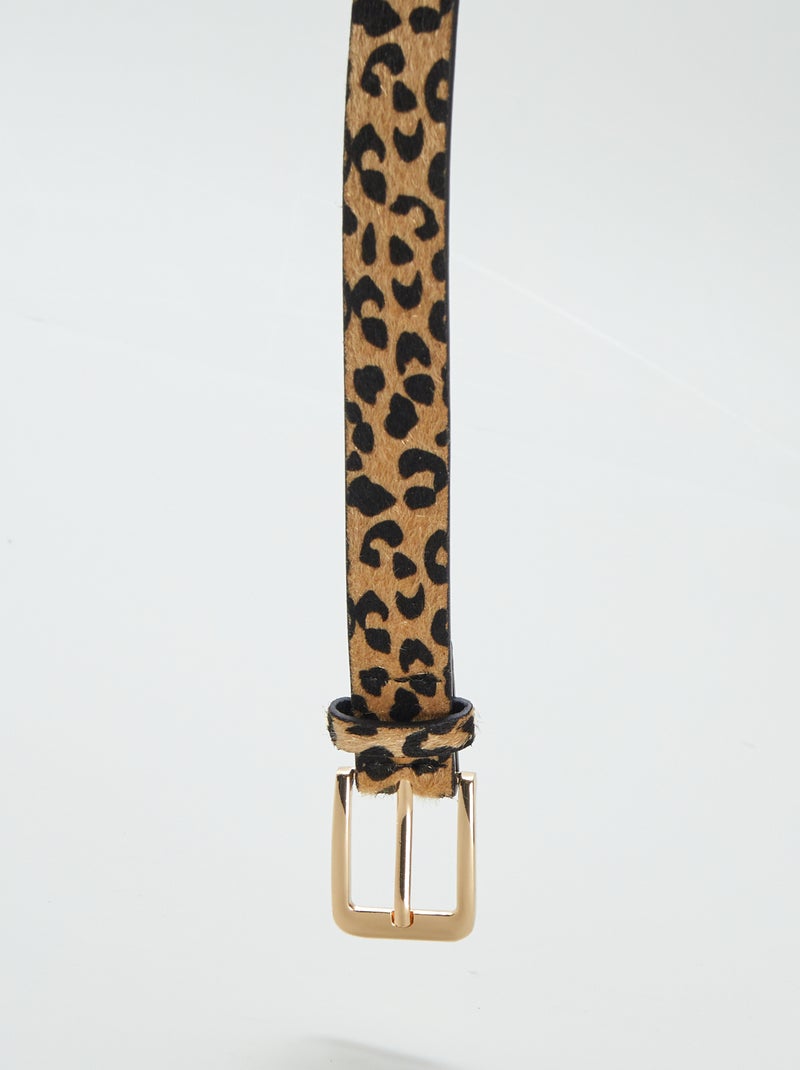 Cintura fantasia leopardata MARRONE - Kiabi