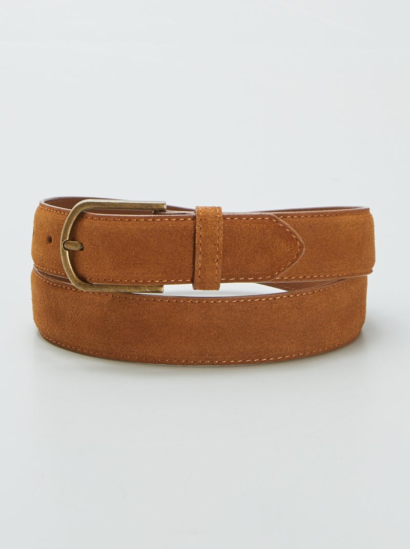 Cintura in crosta di cuoio MARRONE - Kiabi