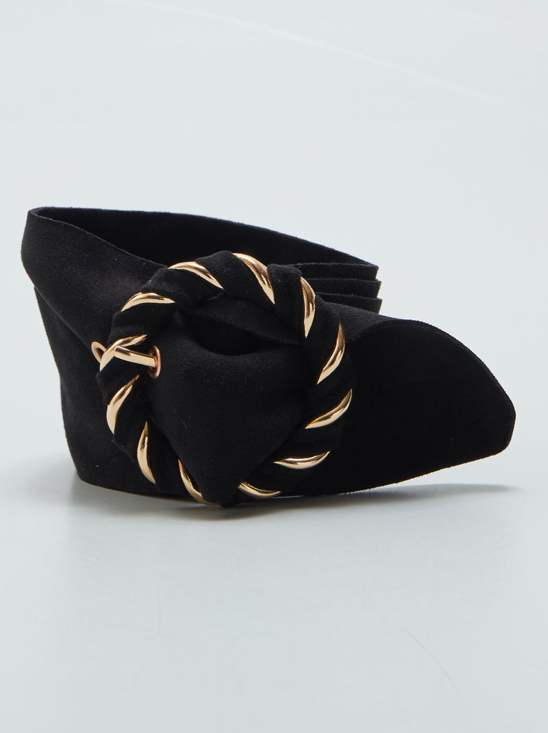 Cintura in finto camoscio nero - Kiabi