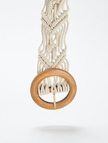 Cintura in macramé traforato