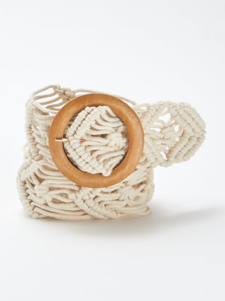 Cintura in macramé traforato