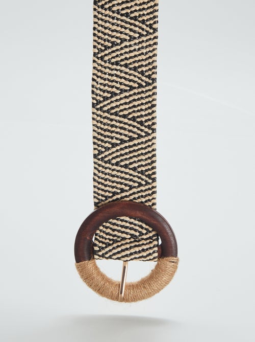 Cintura in paglia bicolore - Kiabi