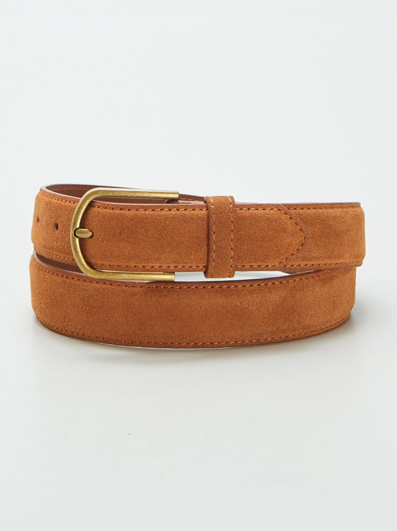 Cintura in pelle MARRONE - Kiabi