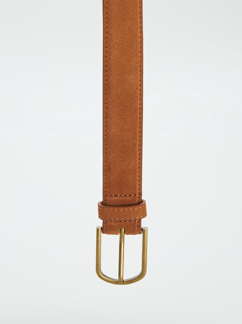 Cintura in pelle MARRONE - Kiabi