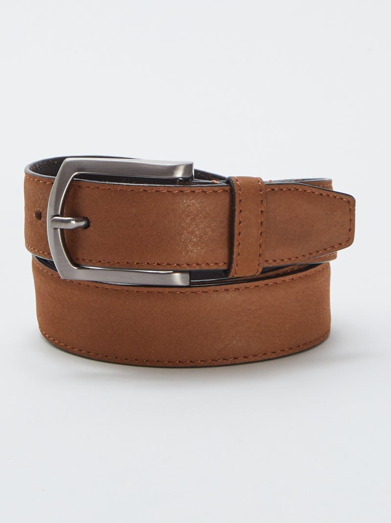 Cintura in pelle MARRONE - Kiabi