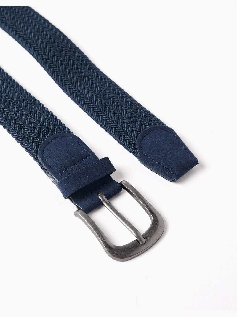 Cintura intrecciata con dettagli in similpelle Blu Blu - Kiabi