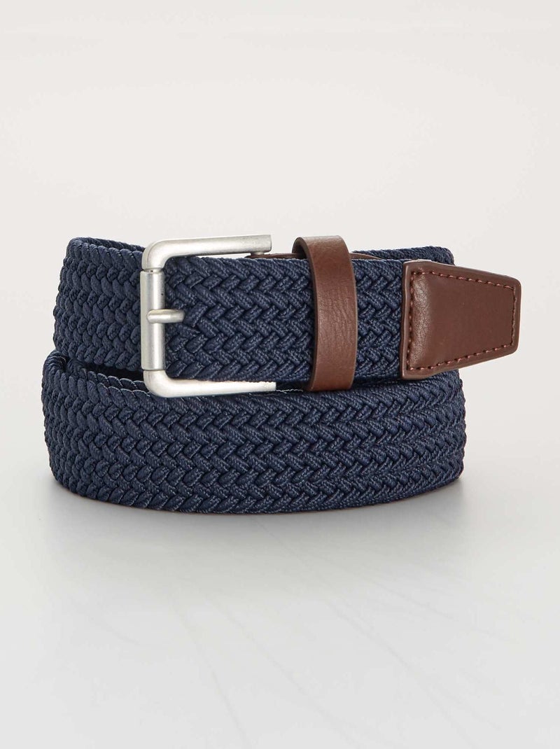 Cintura intrecciata elasticizzata blu - Kiabi