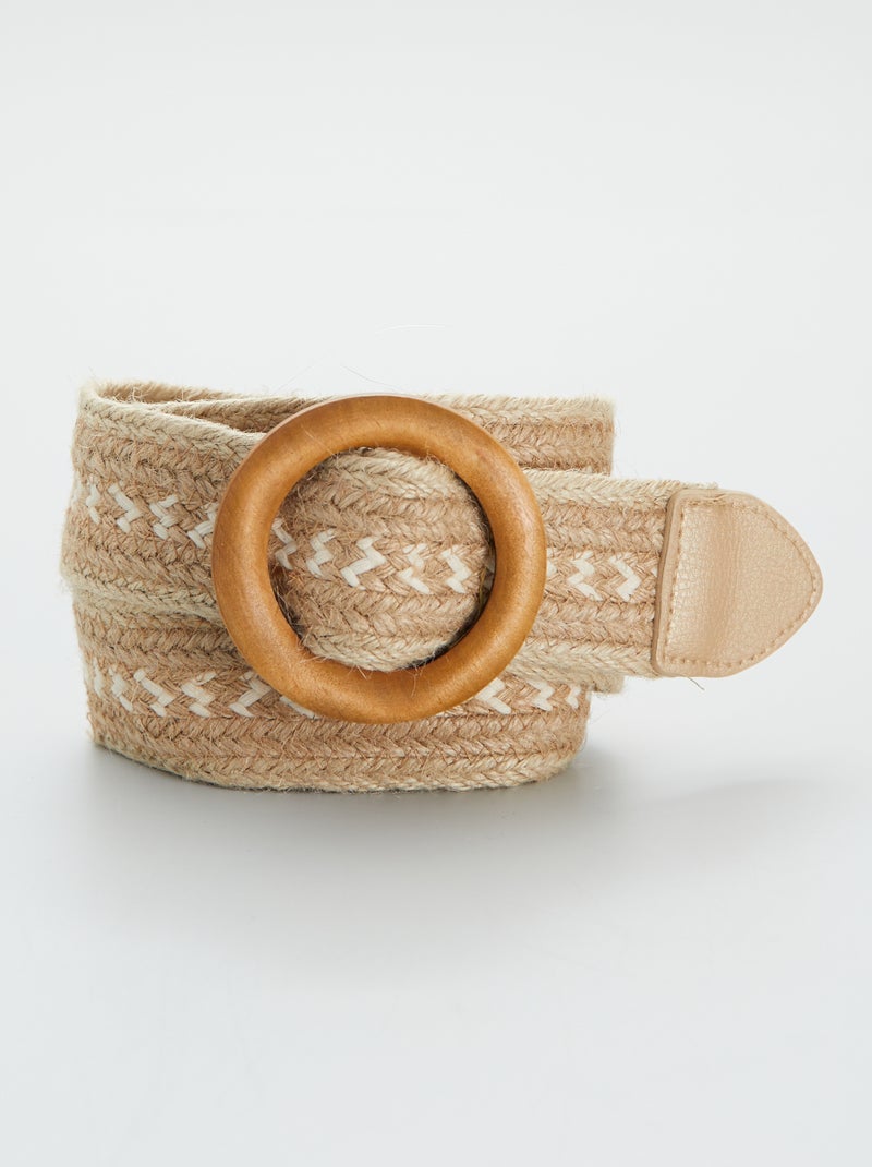Cintura intrecciata in juta BEIGE - Kiabi