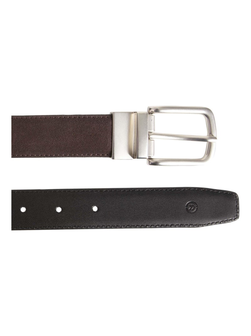 Cintura Reversibile uomo Isotoner Nero Marrone Nero - Kiabi