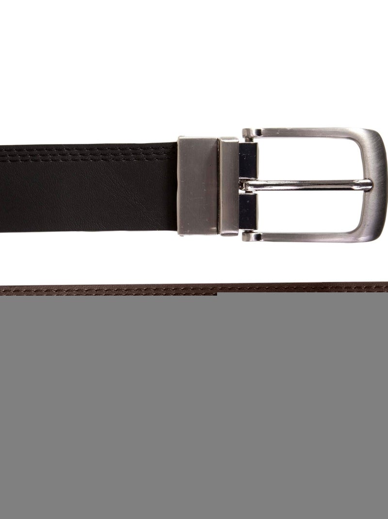 Cintura Reversibile uomo Isotoner Nero Marrone Nero - Kiabi