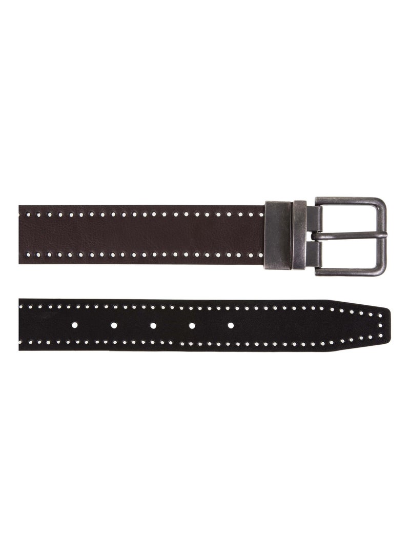 Cintura reversibile uomo Isotoner Nero Marrone Nero - Kiabi