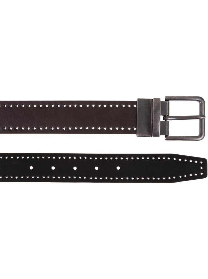 Cintura reversibile uomo Nero Marrone Nero - Kiabi
