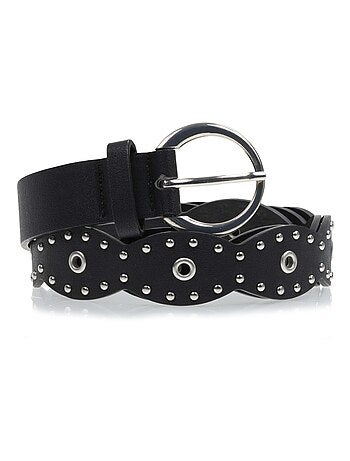 Cintura rock dal design vintage con borchie argentate donna isotoner
