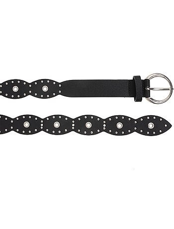 Cintura rock dal design vintage con borchie argentate donna isotoner