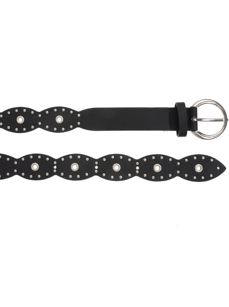 Cintura rock dal design vintage con borchie argentate donna isotoner Nero - Kiabi