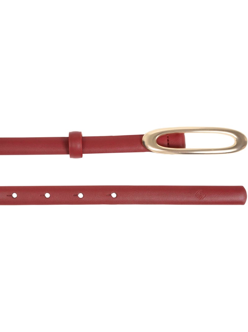 Cintura sintetico con piastra arrotondata donna Rosso pomodoro - Kiabi