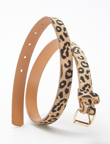 Cintura sottile con stampa leopardata