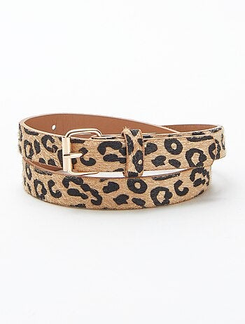 Cintura sottile con stampa leopardata