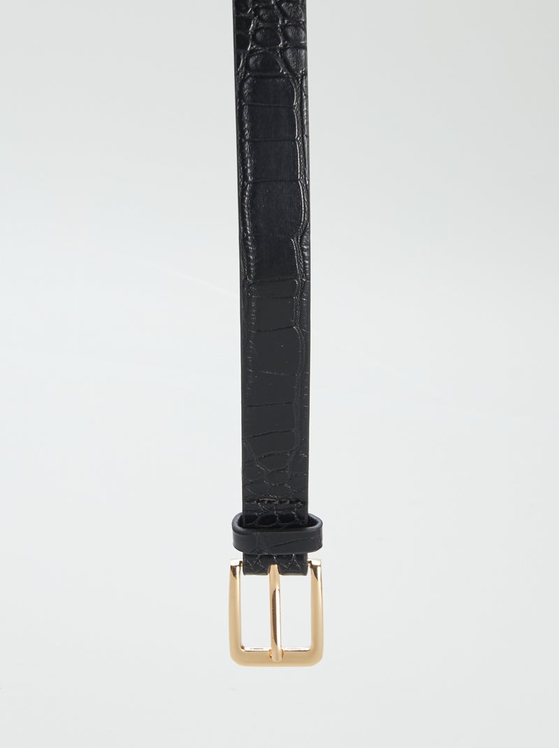 Cintura sottile con stampa leopardata NERO - Kiabi