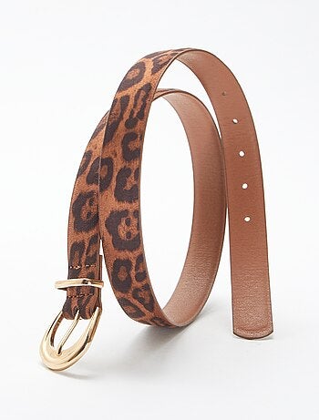 Cintura sottile in finto camoscio leopardato!