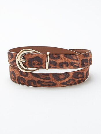 Cintura sottile in finto camoscio leopardato!