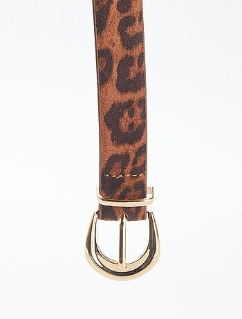 Cintura sottile in finto camoscio leopardato!