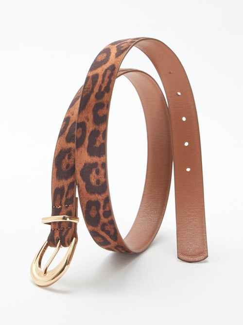 Cintura sottile in finto camoscio leopardato! - Kiabi