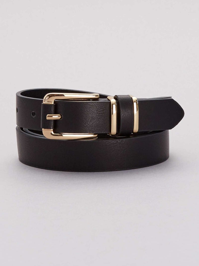 Cintura sottile similpelle nero - Kiabi