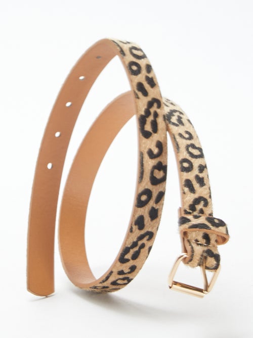 Cintura sottile stampa leopardata - Kiabi