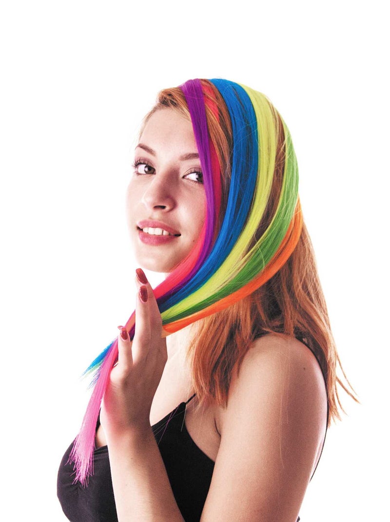 Ciocche fluo da applicare con clip VERDE - Kiabi