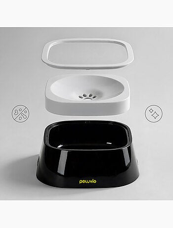 Ciotola antischizzo per cani PELUVIO Surfa - 1 L - Ciotola galleggiante - Viaggio, Casa