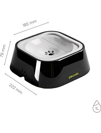 Ciotola antischizzo per cani PELUVIO Surfa - 1 L - Ciotola galleggiante - Viaggio, Casa