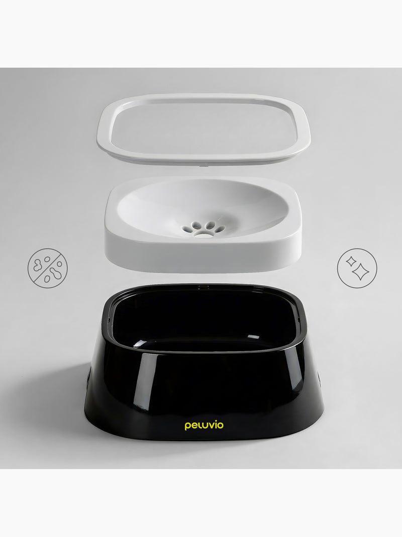 Ciotola antischizzo per cani PELUVIO Ripple - 1 L - Ciotola galleggiante - Viaggio, Casa Nero - Kiabi