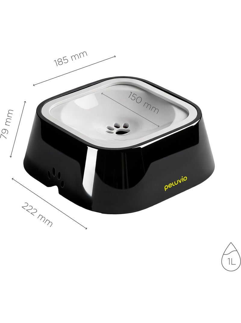 Ciotola antischizzo per cani PELUVIO Ripple - 1 L - Ciotola galleggiante - Viaggio, Casa Nero - Kiabi