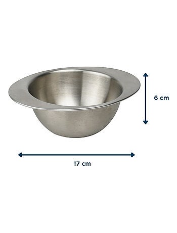 Ciotola in acciaio inox 18/10 con manici ergonomici Thermobaby formato 17 x 13 x 6 cm