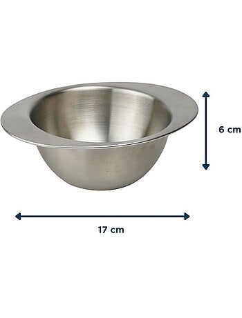 Ciotola in acciaio inox 18/10 con manici ergonomici Thermobaby formato 17 x 13 x 6 cm