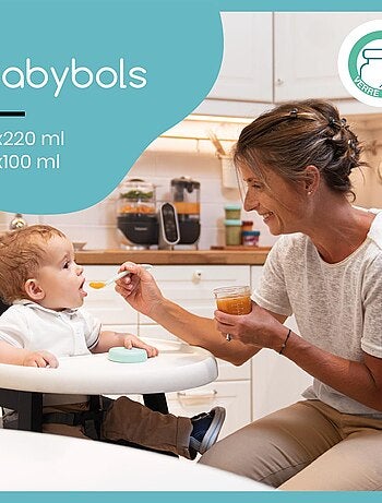 Ciotoline in vetro - multiset - contenitori ermetici 'babymoov'