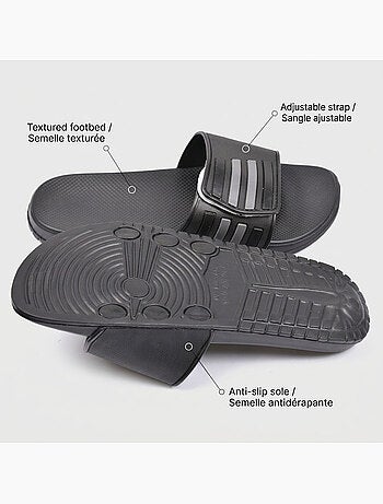 Claquette Uomo Piscina Regolabile Confezione 2 OZABI Nero Blu