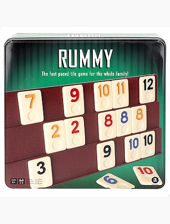 Classico gioco da tavolo rummy con tessere e supporti per 2-4 giocatori cb games