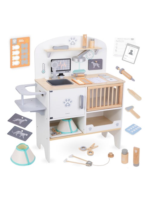 Clinica veterinaria in legno per bambini con accessori medici e animali, 3+ anni - Kiabi Clinica veterinaria in legno per bambini con accessori medici e animali, 3+ anni - Kiabi