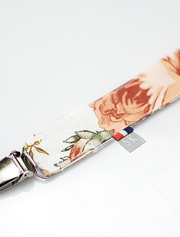 Clip ciuccio personalizzabile in cotone, neo vintage | sevira kids | sevira kids
