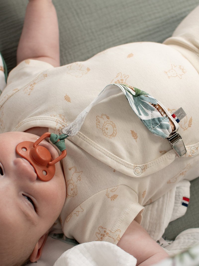 Clip ciuccio personalizzabile in cotone, safari | sevira kids | sevira kids Verde acqua - Kiabi