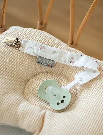 Clip ciuccio personalizzabile in cotone, sidonia | sevira kids | sevira kids
