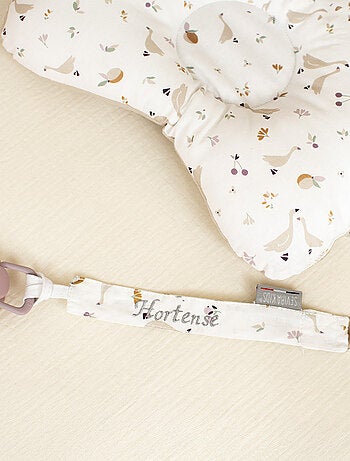Clip ciuccio personalizzabile in cotone, sidonia | sevira kids | sevira kids